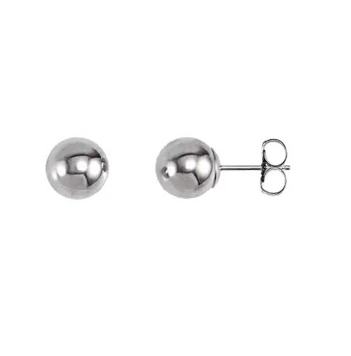 Mountz Collection 7MM Ball Stud Earrings in 14K White Gold