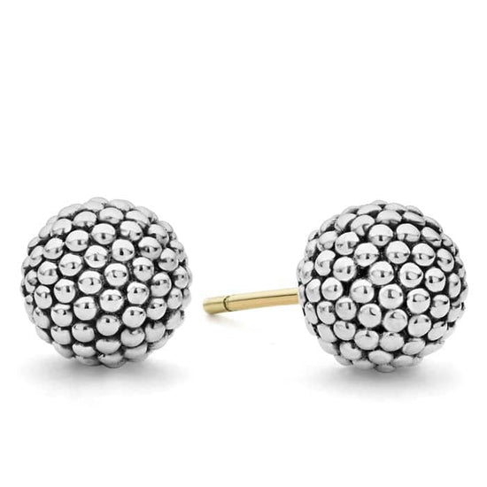 LAGOS Caviar Beaded Stud Earrings in Sterling Silver