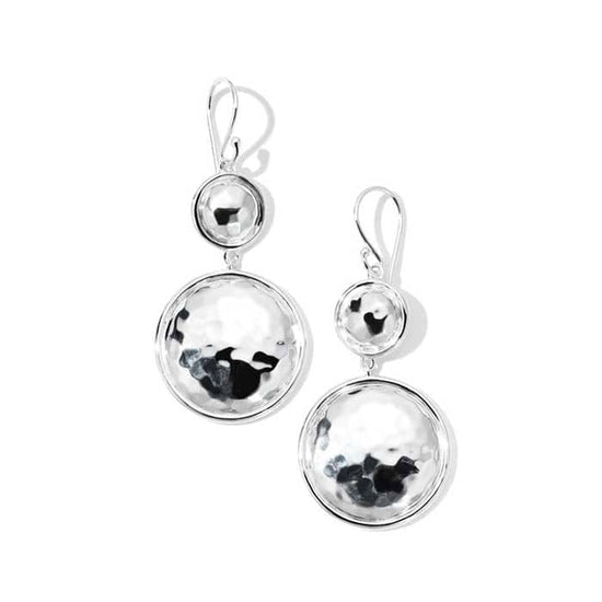 Ippolita Classico Medium Hammered Snowman Earrings in Sterling Silver