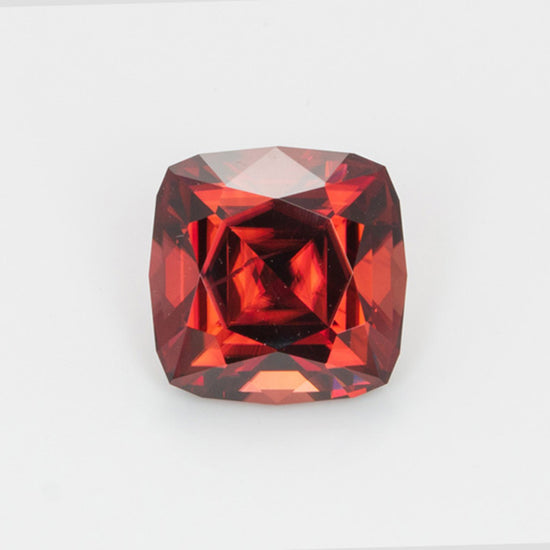 Roger Dery 7.90 Red Zircon Square Cushion Loose Gemstone