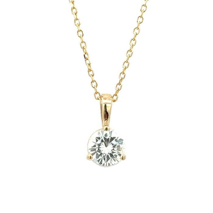 Mountz Collection .53CT Solitaire Pendant in 14K Yellow Gold