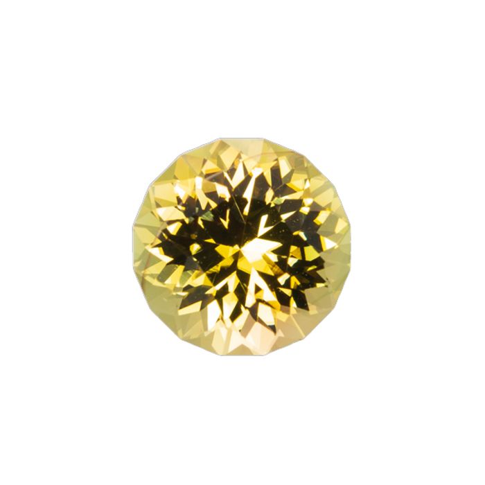 Roger Dery 3.65CT Yellow Tourmaline Signature Round Loose Gemstone