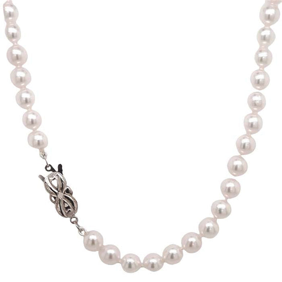 Mountz Collection 18" 6-6.5MM Cultured Pearl Strand with 14K White Gold Clasp