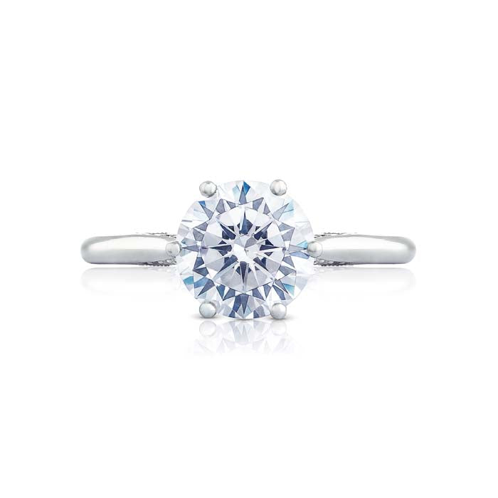 Tacori "Simply Tacori" 6-Prong Solitaire Engagement Ring Semi-Mounting in 18K White Gold