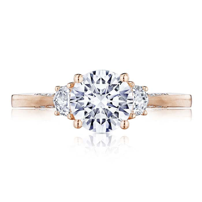 Tacori .28TW Simply Tacori 3-Stone Cadillac Engagement Ring in 18K Rose Gold