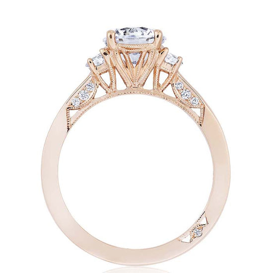 Tacori .28TW Simply Tacori 3-Stone Cadillac Engagement Ring in 18K Rose Gold