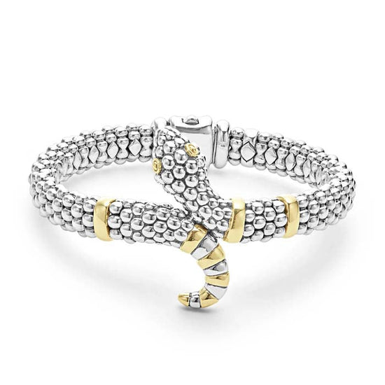 LAGOS Two-Tone Snake Rope Bracelet in Sterling Silver and 18K Yellow Gold