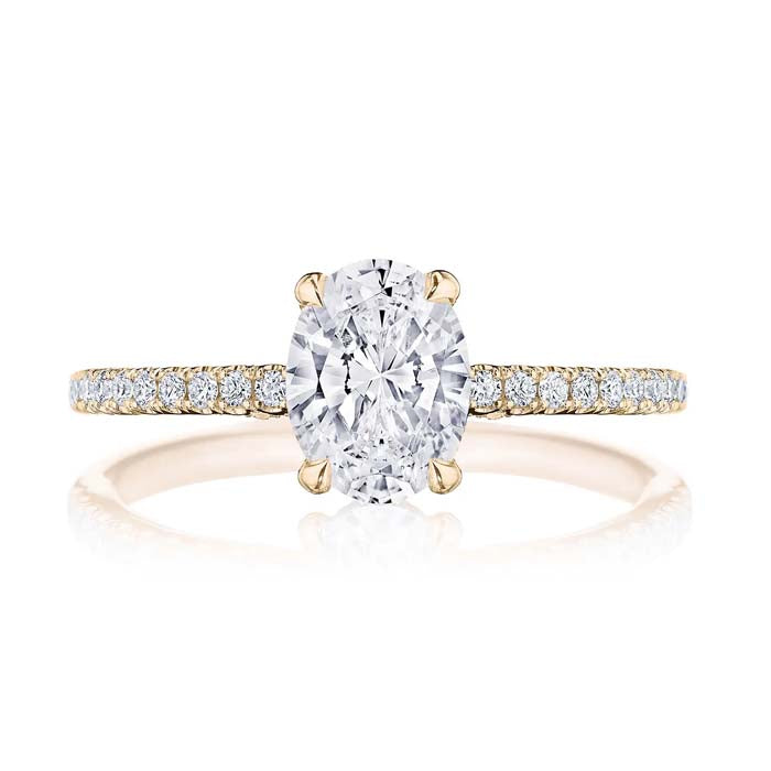 Tacori "Simply Tacori" Oval Engagement Ring Semi-Mounting in 18K Rose Gold