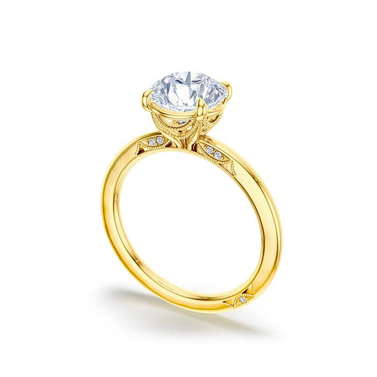 Tacori "Simply Tacori" Round Solitaire Engagement Ring Semi Mounting in 18K Yellow Gold