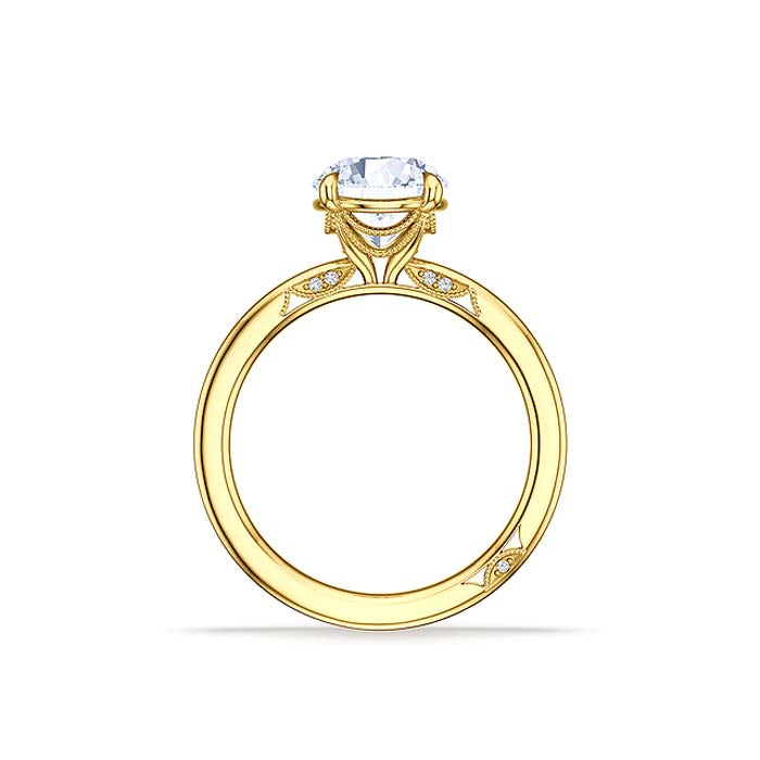 Tacori "Simply Tacori" Round Solitaire Engagement Ring Semi Mounting in 18K Yellow Gold