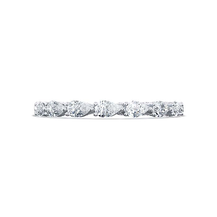 Tacori Pear Shaped Diamond Eternity Band in 18K White Gold