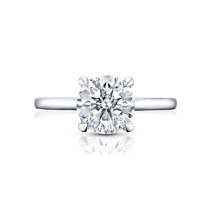 Tacori Round "Simply Tacori" Solitaire Engagement Ring in 18K White Gold