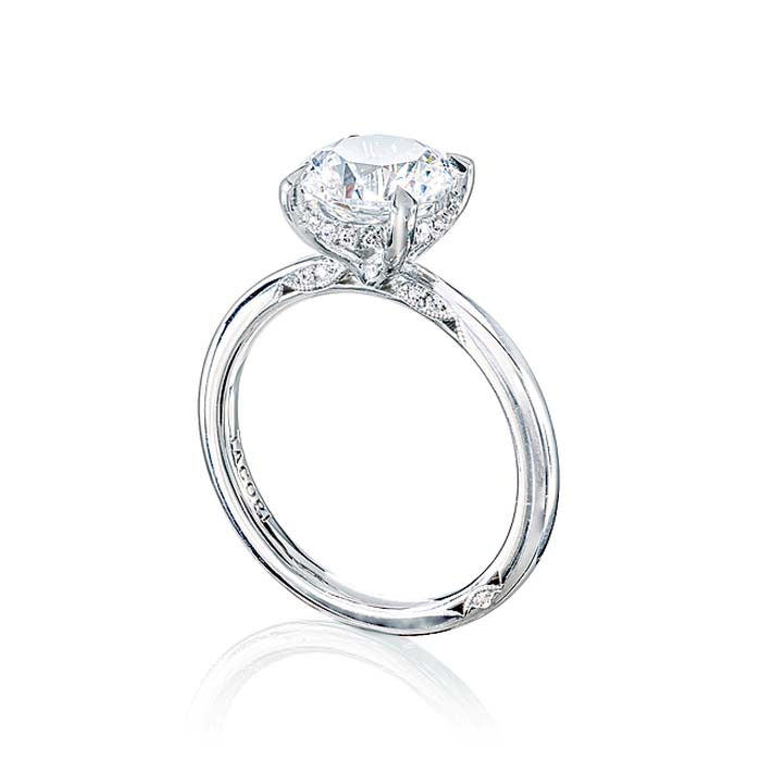 Tacori Round "Simply Tacori" Solitaire Engagement Ring in 18K White Gold