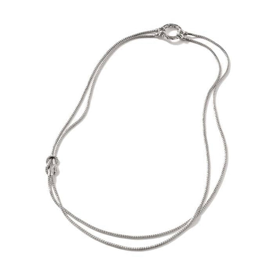 John Hardy Manah Classic Chain Love Knot Necklace in Sterling Silver