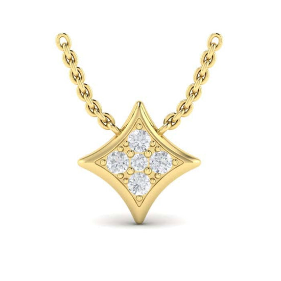 Vlora Diamond "Estrella Collection" Pendant in 14K Yellow Gold