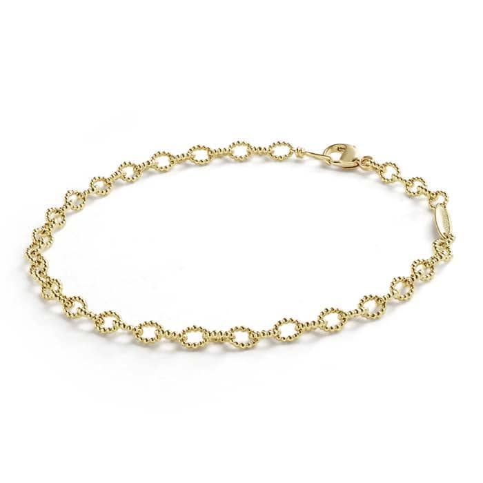 LAGOS Signature Caviar Link Bracelet in 18K Yellow Gold