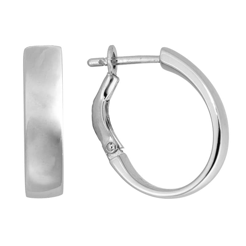 Mountz Collection Oval Hoop with Hinged Leverback in Sterling Silver