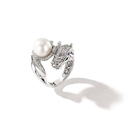 John Hardy Legends Naga Pav Pearl Ring