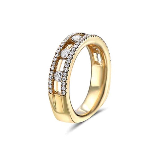 Charles Krypell Diamond Air Ring in 18K Yellow Gold