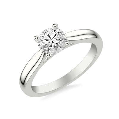 Mountz Collection .70CT Round Diamond Solitaire Engagement Ring in 14K White Gold