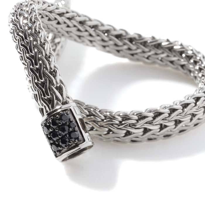 John Hardy Small Classic Chain Black Sapphire Bracelet in Sterling Silver Bracelet