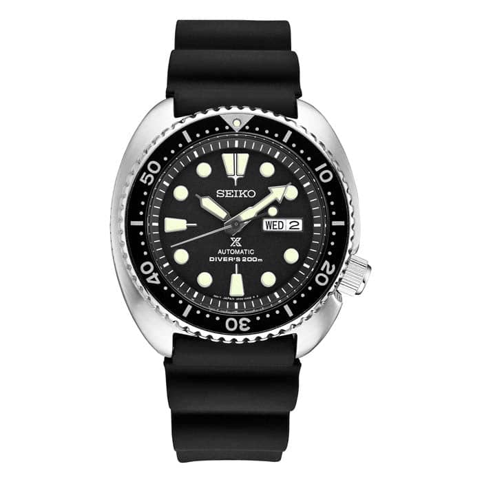 Seiko 45MM Prospex Automatic Watch in Stainless Steel with Black Rubber Strap