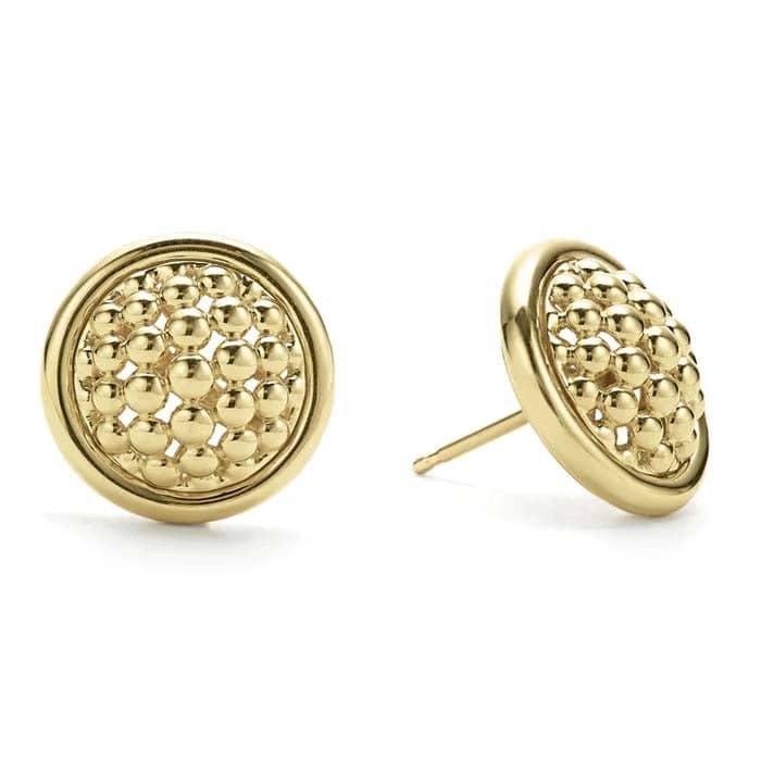 LAGOS Gold Caviar Stud Earrings in 18K Yellow Gold