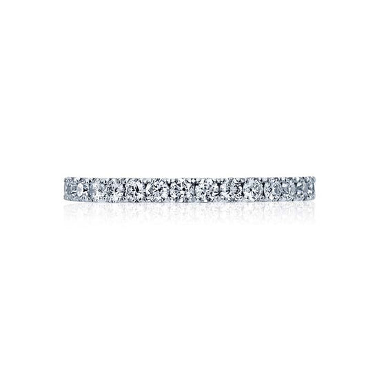 Tacori Clean Crescent Collection Wedding Band 18K White Gold Ring with Diamonds