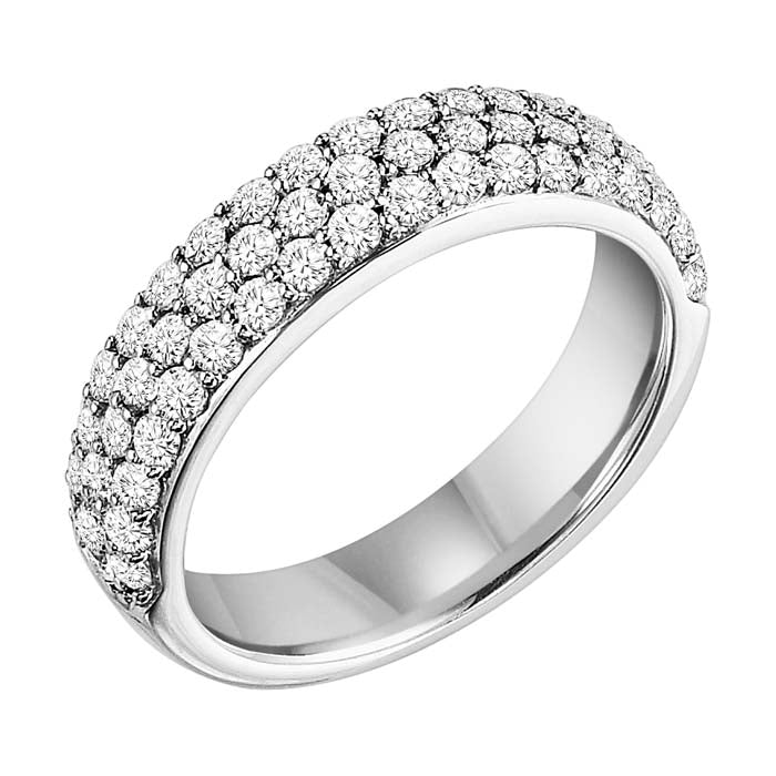 Artcarved .93CTW "Sofia" Three-Row Band in 14K White Gold