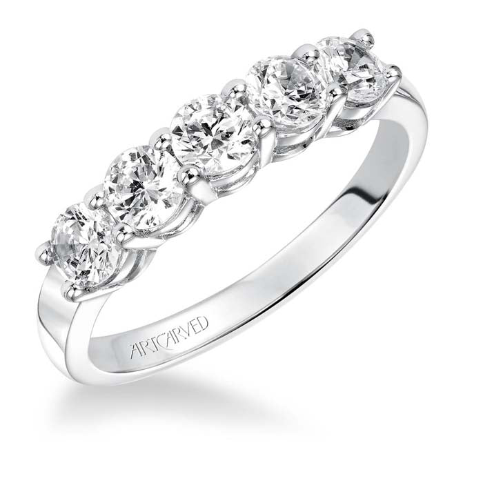 Artcarved 2CTW Five-Stone Diamond Anniversary Band in 14K White Gold