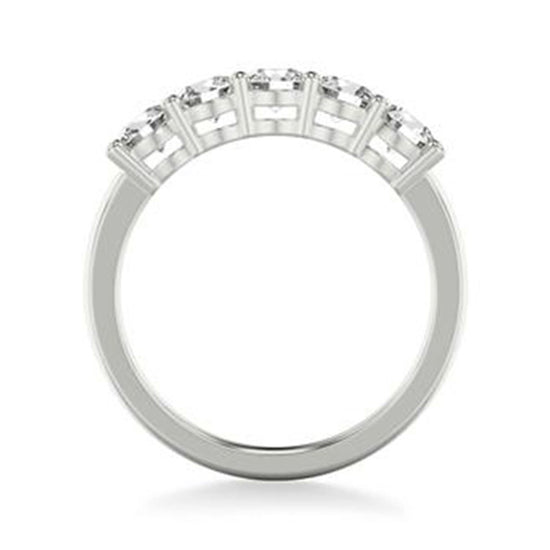 ArtCarved 2CTW Five-Stone Diamond Anniversary Band in 14K White Gold