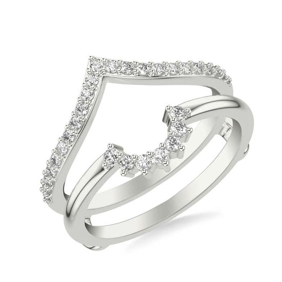 Frederick Goldman Tiara and Contoured Diamond Ring Enhancer in 14K White Gold