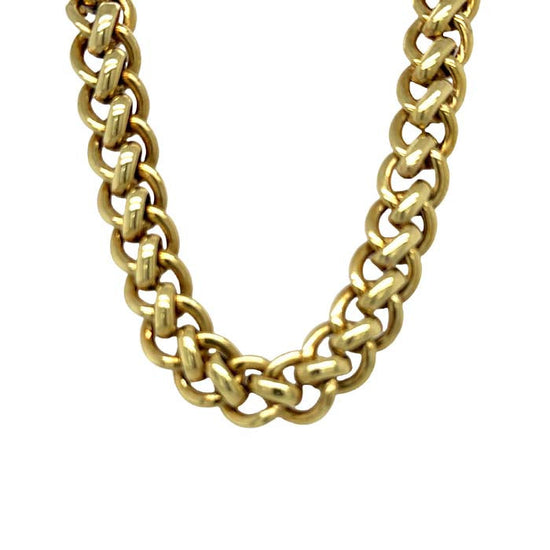 Estate 20" Curb Link Chain Necklace in 14K Yellow Gold