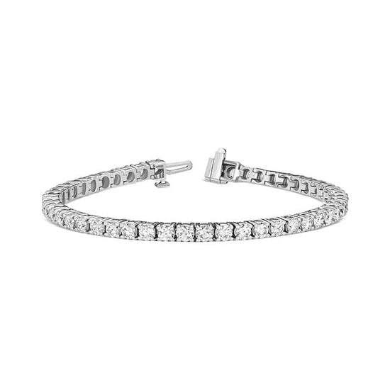 Green Rocks 8.0CTW Lab Grown Diamond Straightline Bracelet in 14K White Gold