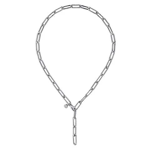 Gabriel & Co. 20" Bujukan Oval Link Chain Necklace in Sterling Silver