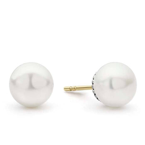 LAGOS 8MM Luna Pearl Stud Earrings in Sterling Silver