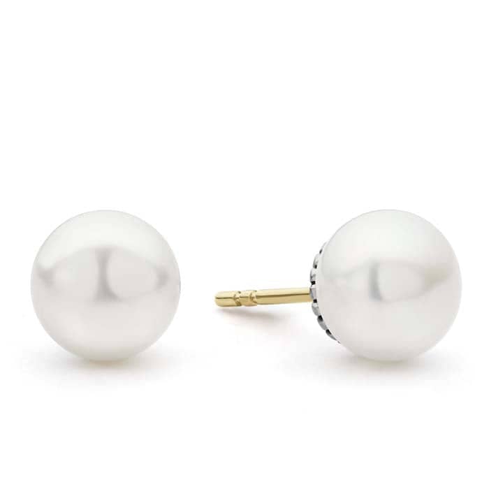 LAGOS 8MM Luna Pearl Stud Earrings in Sterling Silver