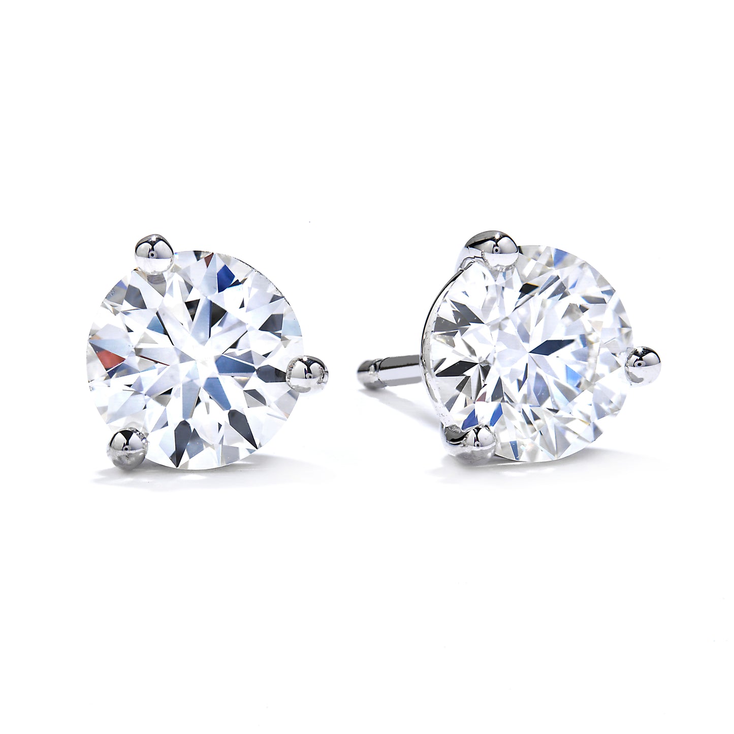 Mountz Collection 3.08CTW Diamond Stud Earrings in 14K White old