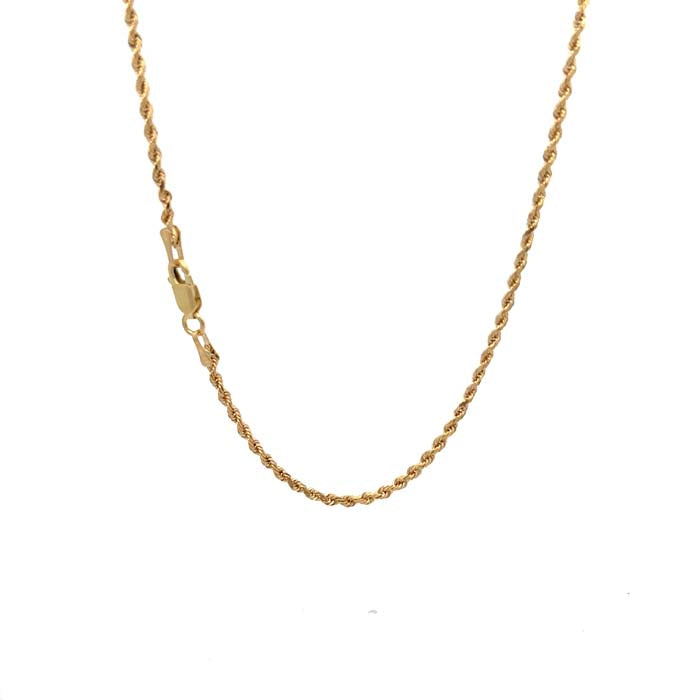 Estate 24" Rope Chain in 14K Yellow Gold