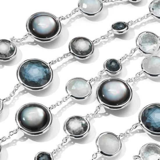 Ippolita 36" Lollipop Lollitini "Black Tie" Long Necklace in Sterling Silver