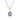 Charles Krypell Cushion Aquamarine Pendant with Blue Sapphires and Diamonds in 18K White Gold