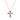 Charles Krypell Rhodolite Garnet Cross Pendant with Diamond Accent Necklace in 18K Yellow Gold
