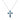 Charles Krypell Pastel Collection London Blue Topaz and Diamond Cross in 18K White Gold