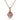Charles Krypell Pastel Collection Morganite and Diamond Halo Pendant in 18K Rose Gold