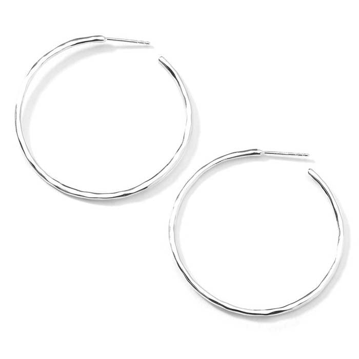 Ippolita Classico Medium Squiggle #3 Hoop Earrings in Sterling Silver