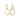 Lika Behar Reflections Abstract Oval Drop Earrings in Sterling Silver and 24K Yellow Gold