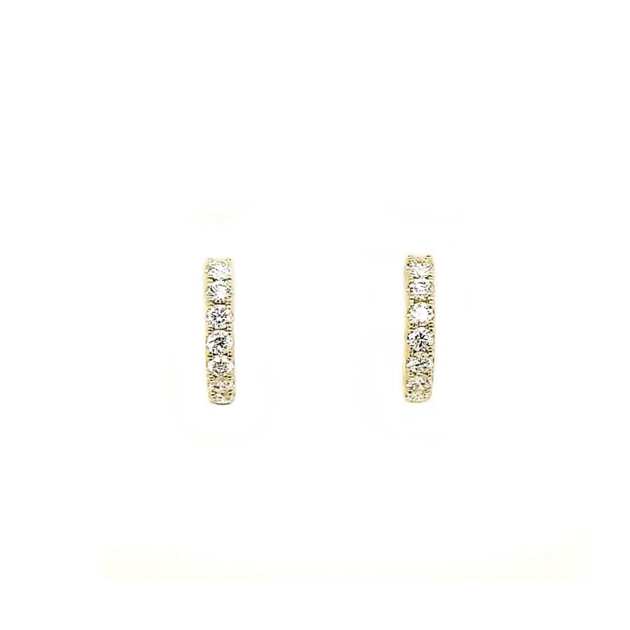 Mountz Collecton Diamond Huggie Earrings in 14K Yellow Gold