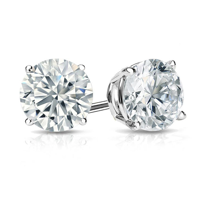 Mountz Collection 3.08CTW Diamond Stud Earrings in 14K White Gold