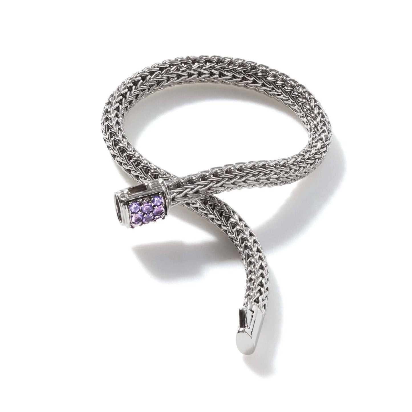 John Hardy Amethyst 5MM Classic Chain Bracelet in Sterling Silver