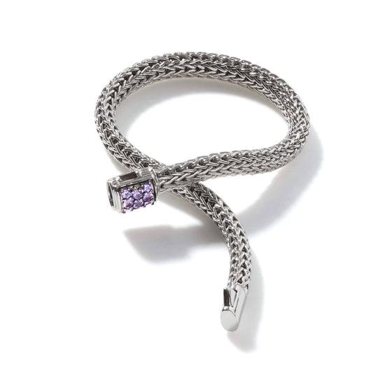 John Hardy Amethyst 5MM Classic Chain Bracelet in Sterling Silver